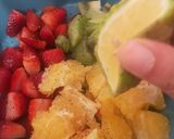 A picture of step 2 of 3 colours Fruit Salad.