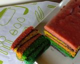 Foto langkah ke 12 dari resep Rainbow Cake tanpa SP.