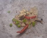A picture of step 4 of Cholar dal.