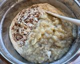 A picture of step 5 of Easy Banana Cake with Almond Nuts (Banana Fosting in separate recipe).