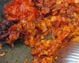 A picture of step 3 of Achari Aloo/potato.