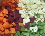 A picture of step 2 of Veg kolhapuri.