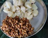 A picture of step 1 of Sweet Potatoes Chatpati.
