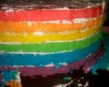 Rainbow Cake (Takaran sendok) langkah memasak 7 foto