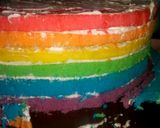 Foto langkah ke 7 dari resep Rainbow Cake (Takaran sendok).