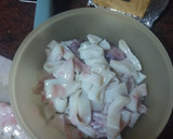 Foto del paso 4 de la receta: Calamares y papas fritas con salsa brava asada