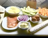 Foto del paso 1 de la receta Quiche de verduras y salmón