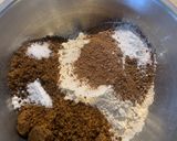 A picture of step 1 of Choco lava cake in appe pan.