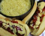 A picture of step 4 of Smoked Sausage with Hot Mustard with a side of Ramen.