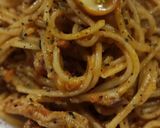 Foto del paso 4 de la receta: Pasta con tiras de cerdo y cubios