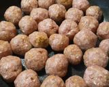 A picture of step 3 of Porcupine Balls.