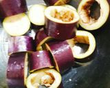 Hình bước làm 1 của món Đậu phụ nhồi cà tím (món chay)