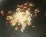 Foto del paso 5 de la receta: Pasta de moñitos con champiñones, pollo y queso 😍