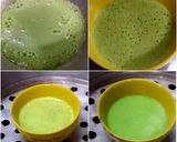 รูปขั้นตอนการทำที่ 7 ของ ข้าวเหนียวมูนดอกอัญชันสังขยาใบเตย