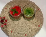 A picture of step 4 of 3 layered Chill Fruits punch.