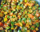 A picture of step 2 of Bhindi ki sabji.