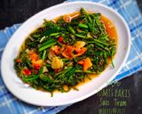 Foto langkah ke 3 dari resep Tumis Pakis Saos Tiram.