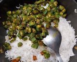 A picture of step 4 of Vendakkai Rice.