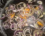 A picture of step 2 of Fried Sphagetti.