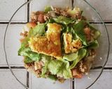 Foto del paso 6 de la receta: Ensalada tricolor con atún y omelette de puerro