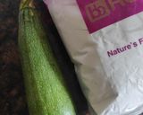 A picture of step 1 of Zucchini fritters.