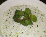A picture of step 3 of Mint green raita.