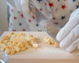 A picture of step 2 of Macadamia Nut Chocolate Cookies.