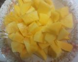 A picture of step 1 of Totapuri mango with sago and chia seeds Milk custard pudding.