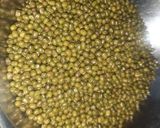 A picture of step 1 of Moong Dal Chat.