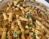 Chorizos, csirkés rigatoni recept fázis 3 fotója