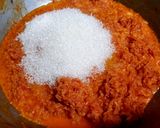 A picture of step 2 of Gajar Halwa.