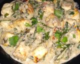 A picture of step 7 of Palak Paneer.