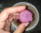 Foto langkah ke 4 dari resep Bola-bola donat ubi ungu gluten free (●'▽'●)ゝ.