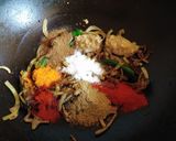A picture of step 5 of Peyajkoli Dim (Egg cooked with Spring Onion).