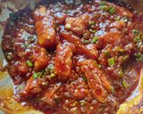 A picture of step 7 of Paneer chilli.