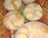 Foto langkah ke 6 dari resep Puding mangga lapis tawar santan.