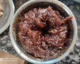 A picture of step 1 of Coconut Dates Dryfruit Burfi.