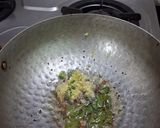 A picture of step 2 of Besan Bhat (Besan Rice).