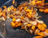 A picture of step 3 of Curried sausages.