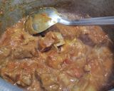 A picture of step 2 of Lauki gosht.