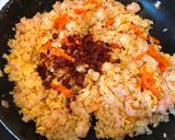 A picture of step 4 of Bacon & Shrimp Fried Rice.