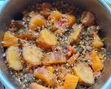 A picture of step 4 of Sweet Potato and Raw Banana Subji.