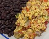 A picture of step 7 of Mexican Sunrise: Eggs with Serrano Pepper, Red Onion, and Tomato.