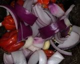 A picture of step 2 of Yam balls and egg sauce.