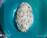 A picture of step 1 of Drumstick(sahjan) leaves paratha with drumstick chutney.
