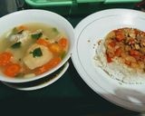 Foto langkah ke 6 dari resep Nasi tim ayam dan sayur sop ayam.
