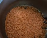 A picture of step 2 of Red Lentil Dahl with Eggs.