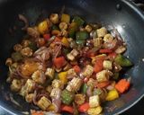 A picture of step 4 of Babycorn fried rice.