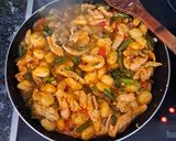 Foto del paso 6 de la receta: Gnocchi con verduras y Pechuga de pollo...🐥