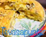 Foto del paso 7 de la receta: Tortilla de patata, cebolla, shiitake y scamorza 🧅 🥔 🍄 🧀